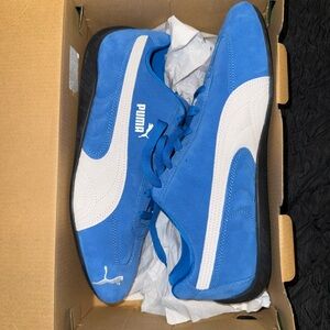 Puma Men's Blue and White Speedcats
